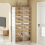 SYNCVIBE Collapsible Shoe Rack Organizer 9 Tiers-36 Pairs Foldable Shoe Cabinet ... - Image 2
