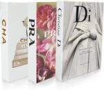 Set of 3 Decorative Faux Books for Home Decor Designer Hard Cardboard Coffee Tab... - Image 2