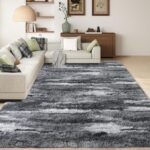 Shag Rugs for Living Room 8x10, Ultra Soft Abstract Grey Big Fuzzy Rugs for Bedr... - Image 2