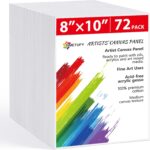 Simetufy 72 Pack 8 x 10 inch Canvas Boards for Painting Flat Canvas Panels Bulk ... - Image 2