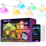 Smart Permanent Outdoor Lights Pro, 150ft 90LED RGB+IC+Warm/Cool White for Daily... - Image 2