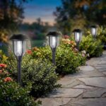Solar Lights Outdoor 8 Pack, Cool White Solar Pathway Lights, Auto On/Off,Waterp... - Image 2