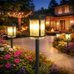 Solar Pathway Lights, 8 Pack Solar Powered Garden Lights Waterproof IP65, 10-40 ... - Image 2