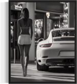 Sport Car and Sexy Model Wall Art Poster Art Print, Woman High Fashion Photograp... - Image 2