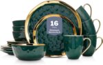 Stone Lain Florian Modern Porcelain 16 Piece Dinnerware Set, Plates and Bowls Se... - Image 2