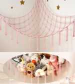 Stuffed Animal Storage Hammock Corner Net - Pink Room Christmas Decor for Teen G... - Image 2