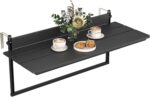 Sundale Outdoor 40" Large Folding Balcony Table for Railing, Patio HDPE Bar Adju... - Image 2