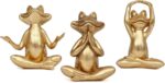 Suoedd Gold Frog Figurines Yoga Decor 3.7In Set of 3 –Frog Yoga Statues for Mode... - Image 2