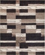 Superior Indoor Area Rug, Foam Backed, Modern Geometric Patchwork Floor Decor fo... - Image 2