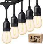 Svater Outdoor String Lights 150FT, E26 Socket, 48pcs S14 Shatterpoof Bulbs, 1 W... - Image 2