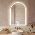 Sweetcrispy 28“×36” LED Bathroom Backlit Mirror with Lights, Arched Vanity Mirro... - Image 2