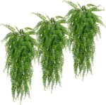 SzJias Artificial Hanging Plants Fake Plants Ferns Faux Hanging Plants for Patio... - Image 2