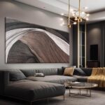 TAIJXAGSG Large Abstract Wall Art For Living Room Pints Black And White Canvas A... - Image 2