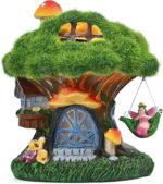 TERESA'S COLLECTIONS Fairy House Outdoor Statues with Solar Light for Garden Dec... - Image 2