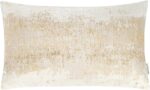 THE-TINOART Modern Cream Gold Throw Pillow Covers 12x20, Beige and Gold Jacquard... - Image 2