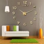 THIDARGO 3D DIY Wall Clock Arabic Numerals Clock Frameless Mirror Surface Wall S... - Image 2