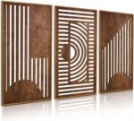 TOARTi Abstract Geometric Framed Wooden Wall Art Decor(16"x32"x3pcs), Large Vint... - Image 2