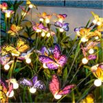TONULAX Solar Garden Lights - 6 Pack Swaying Butterfly Light, Swaying in The Win... - Image 2