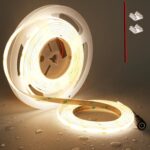 TOPAI 12V COB LED Strip Light 3000K Warm White Waterproof IP65 480LEDs/M Super B... - Image 2