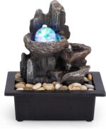 Tabletop Fountain Rotating Ball Rock Waterfall Fountain Office Tabletop Fountain... - Image 2