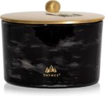 Thymes Noir Woods Scented Candles for Home Decor – Notes of Fresh Evergreen, Smo... - Image 2