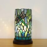 Tiffany Style Table Lamp for Bedroom Baroque Stained Glass Nightstand Bedside Ni... - Image 2