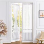Tollpiz Sheer Door Curtains Closet Linen Textured Curtains Sheer Doorway Light F... - Image 2