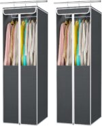 Univivi Garment Bags for Hanging Clothes, 2 Pack Large Clothes Storage Bags Clos... - Image 2