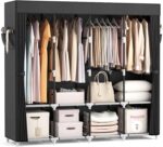 VTRIN Portable Closet for Hanging Clothes 67 Inch Wide Large Capacity Portable W... - Image 2