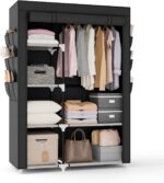 VTRIN Wardrobe Closet, 41.7 Inch Wide Portable Closets for Hanging Clothes with ... - Image 2