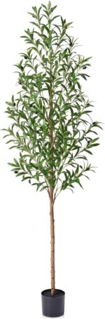 VeriNatural 6FT Artificial Olive Tree Indoor – Real Wood Trunk Tall Faux Olive T... - Image 2