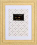 Vintage Wood 8x10'' Picture Frame with Acid Free Mat for 5x7'',Premium Black Vel... - Image 2