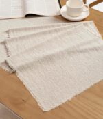 Vitalizart Beige Table Runner 14 x 72 Inches Long Slub Texture Cotton Linen Tabl... - Image 2