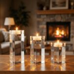 Votive Candle Holder Set of 3, Glass Votive Cande Holders Bulk, Tealight Cande H... - Image 2