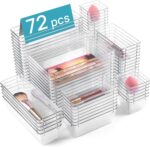 Vtopmart 72 PCS Clear Plastic Drawer Organizers Set, 4-Size Versatile Bathroom a... - Image 2