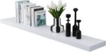 WELLAND 48 inch White Mission Floating Shelves for Wall, Bathroom and Bedroom, M... - Image 2