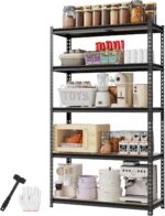 WORKPRO 5-Tier Storage Shelf, 72" H Heavy Duty Adjustable Garage Shelving Unit 2... - Image 2