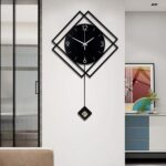 Wall Clock with Pendulum,Silent Quality Quartz Battery Operated,Modern Large Wal... - Image 2