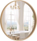 WallBeyond Round Wood Mirror 24 inch Circle Wall Mirror for Bathroom Round Wall ... - Image 2