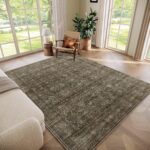 Washable 6x9 Area Rugs for Living Room, Boho Non-Slip Vintage Distress Large Rug... - Image 2