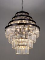 Wellmet Large Crystal Chandelier, Luxury 7-Tier Crystal Chandelier, Black Crysta... - Image 2