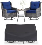 Wumiokio Patio Furniture Sets, 3 Pieces Wicker Outdoor Furniture - 360 Degree Sw... - Image 2