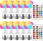 Yangcsl LED Light Bulbs 40W Equivalent, RGB Color Changing Light Bulb with Remot... - Image 2