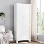 Yizosh Metal Pantry Cabinet, 75" Kitchen Pantry with 2 Door and 4 Adjustable She... - Image 2