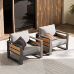 ZANDOR Aluminum Outdoor Patio Furniture - 2 Pcs Armchair, All-Weather Metal Mode... - Image 2