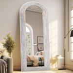 ZHUNFA Arched Full Length Mirror with Solid Wood Frame, 65x22 Farmhouse Wall Mir... - Image 2