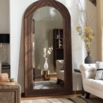 ZHUNFA Arched Full Length Mirror with Solid Wood Frame, 71x32 Farmhouse Wall Mou... - Image 2