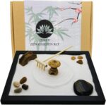 Zen Sand Garden for Desk with Rake, Rocks and Figures (Medium) - Image 2