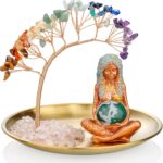 ZenBless 7 Chakra Healing Crystal Tree Ceramic Mother Earth Decor Mother Earth S... - Image 2