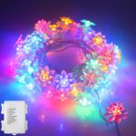 echosari LED String Lights 13.2ft 40 LED Lotus Flower Fairy Lights with 8 Modes ... - Image 2